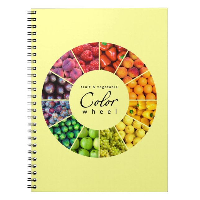 Carnet Roue de couleur de fruits et légumes (12 couleurs) (Devant)