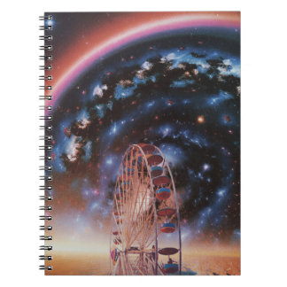 Carnet Roue Ferris cosmique sous une galaxie néon