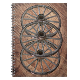 Carnet Roues en bois vintage