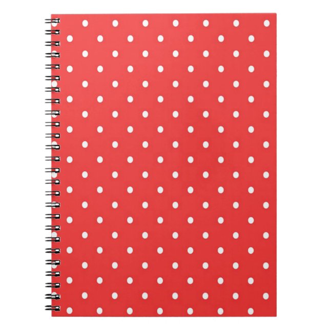 Carnet Rouge avec Pois blancs (Devant)