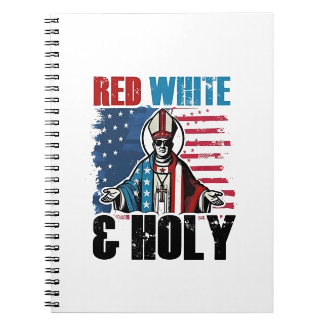 Carnet Rouge Blanc et Saint Pape Léon XIV, 4 juillet  (Devant)