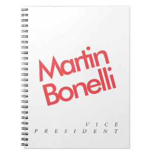Carnet Rouge Blanc Minimaliste Professionnel Propre Nom