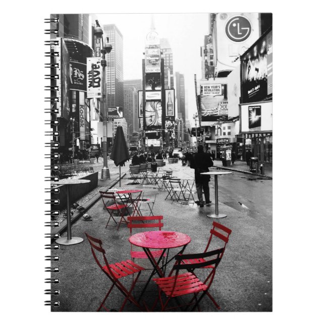 Carnet Rouge blanc noir de Times Square (Devant)