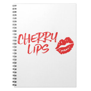 Carnet rouge de marque de baiser de lèvres de