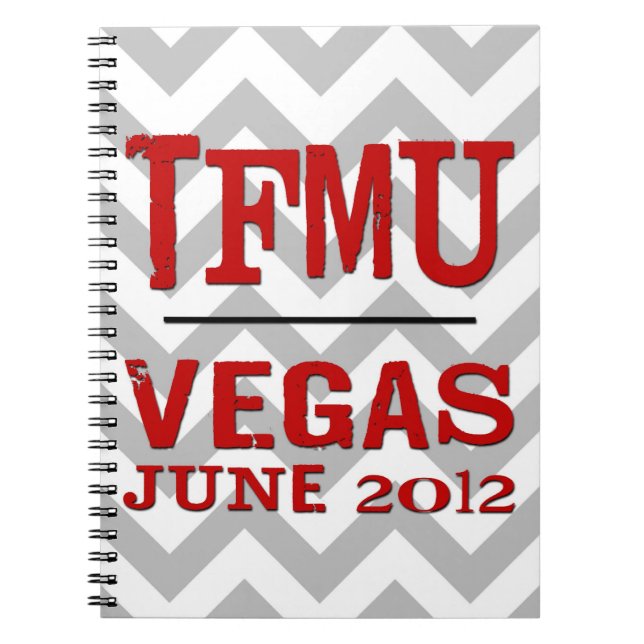 Carnet rouge de TFMU VEGAS Chevron (Devant)