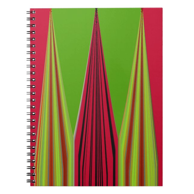 CARNET ROUGE DORÉ VERT (Devant)