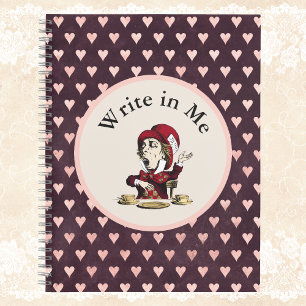 Carnet Rouge Écrire en moi Mad Hatter Alice au Pays des 