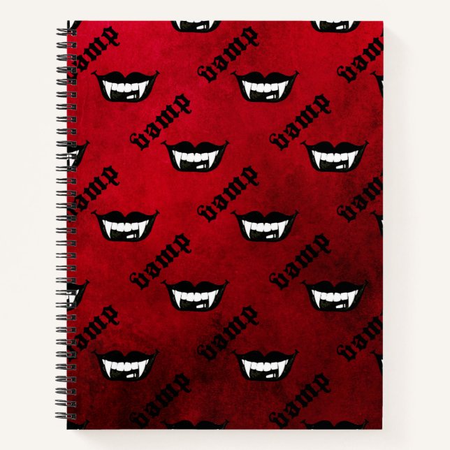 Carnet Rouge gothique Vamp (Devant)