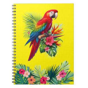 Carnet Rouge macaw tropical floral