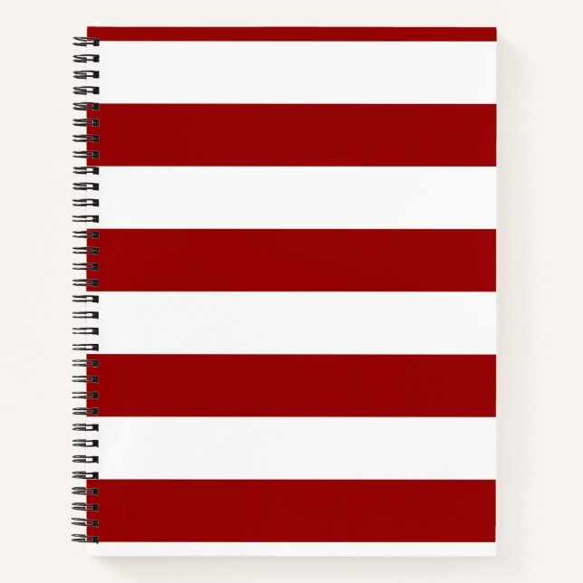 Carnet Rouges et Blancs Rayures (Devant)