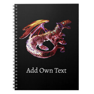 Carnet Rouges Rubis Mystiques Dragon de Fantaisie Art Myt