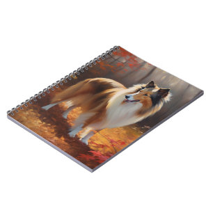 Carnet Rough Collie dans l'automne Leaves automne Inspire