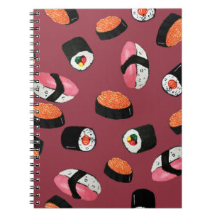 Carnet Rouleaux de Sushi Onigiri : Illustration Seamless
