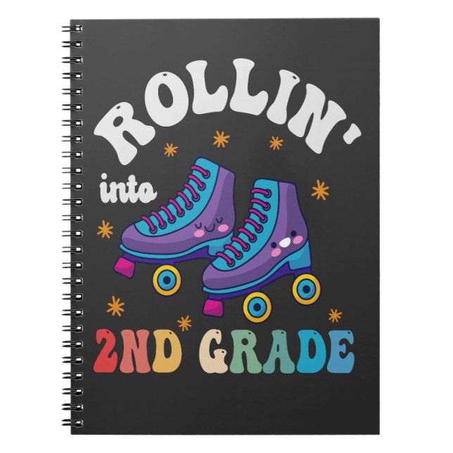 Carnet Rouler en 2e année Retour à l'école Roller Skate (Devant)