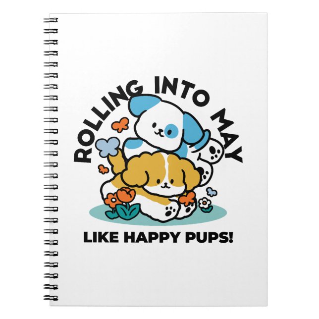 Carnet Rouler En Mai Comme De Joyeux Pups - Mignonne Chie (Devant)