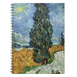Carnet Route avec cyprès de Van Gogh Impressionnisme