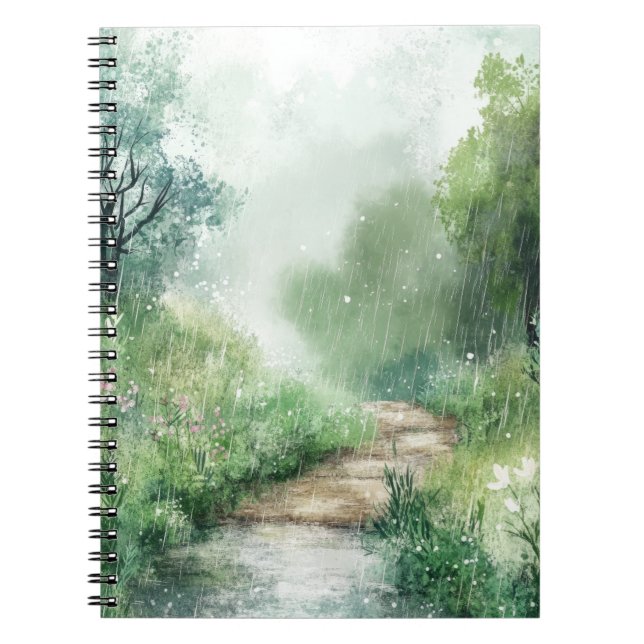 Carnet Route de campagne brumeuse - Sentier forestier - P (Devant)