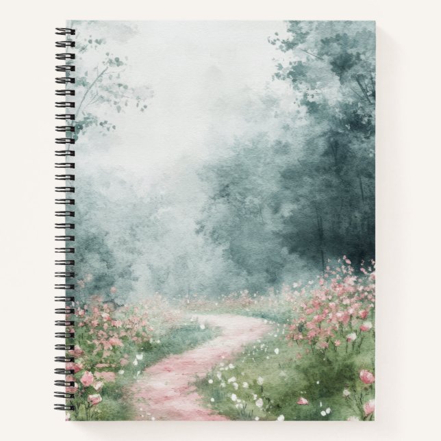 Carnet Route de campagne brumeuse - Sentier forestier Pay (Devant)