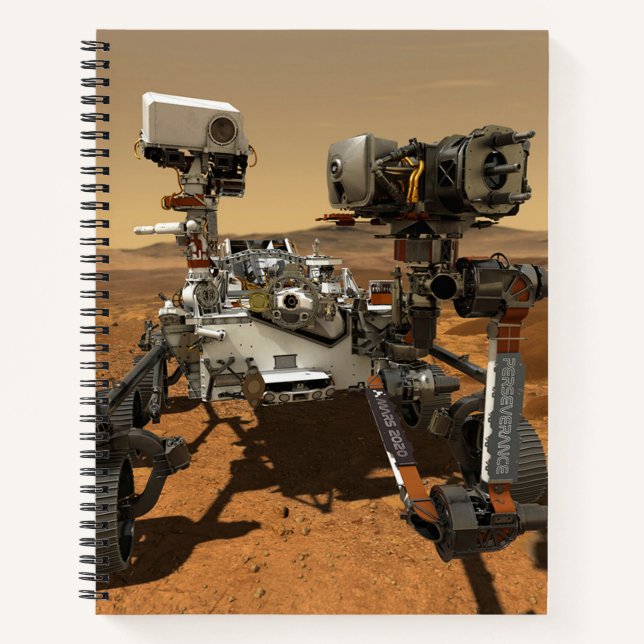 Carnet Rover De La Persévérance Qui Fonctionne Sur La Sur (Devant)