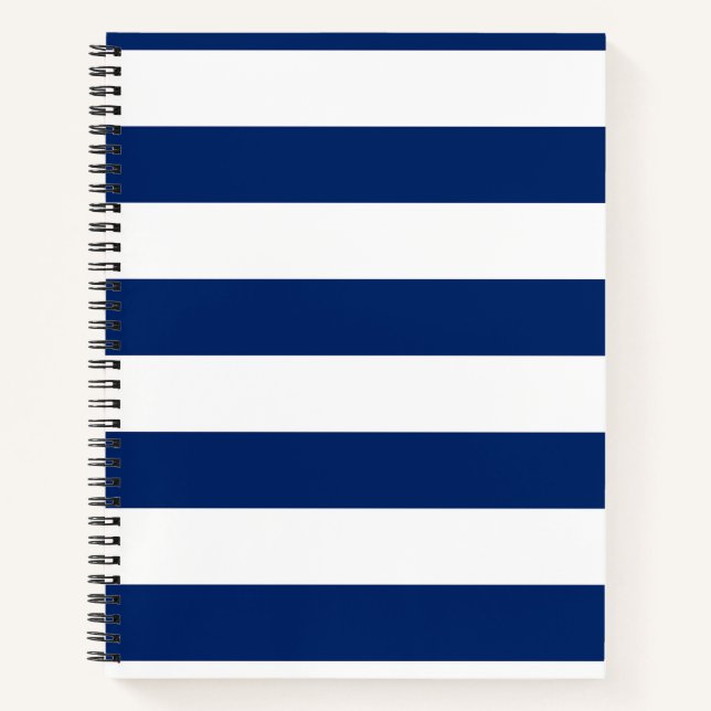 Carnet Royal Blue and White Stripes (Devant)