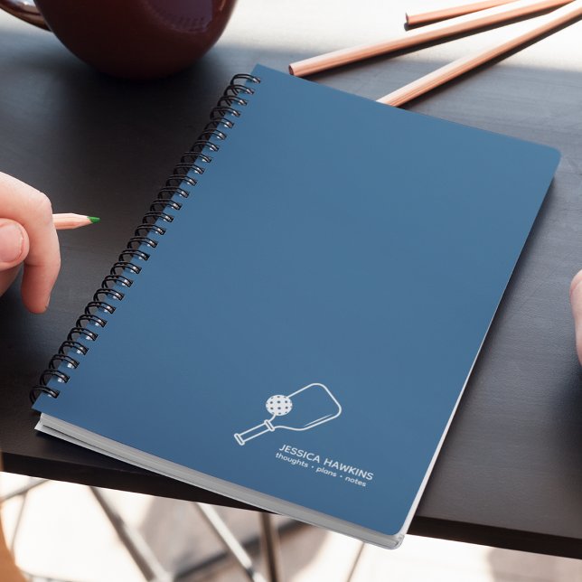 Carnet Royal Blue Pickleball Paddle & Ball Personnel (Créateur téléchargé)