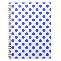 Royal blue polka dots