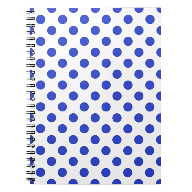 Carnet Royal blue polka dots (Devant)