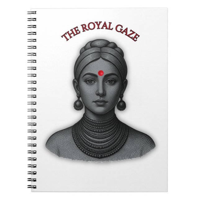 Carnet Royal Gaze Indian Queen Minimalist Bold Line Art (Devant)
