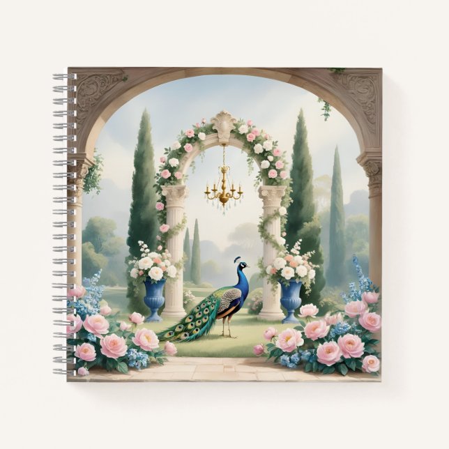 Carnet Royal Peacock Garden"Personalized SSpiral Notebook (Devant)