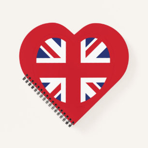 Carnet Royaume-Uni Union Jack Flag Heart