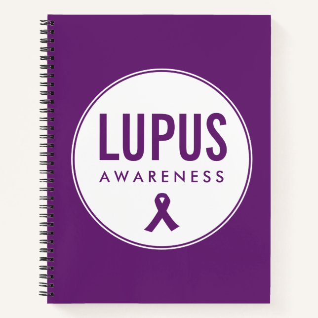 Carnet Ruban de sensibilisation Lupus pourpre (Devant)