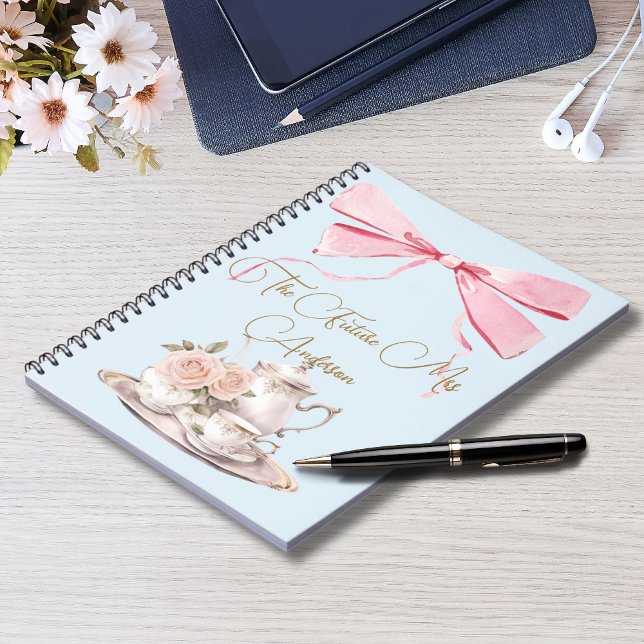 Carnet Ruban Élégant de Thé de Mariage de l'Ère Régence (Créateur téléchargé)