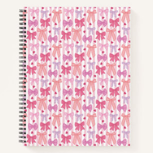 Carnet Rubans et rayures pastel féminins