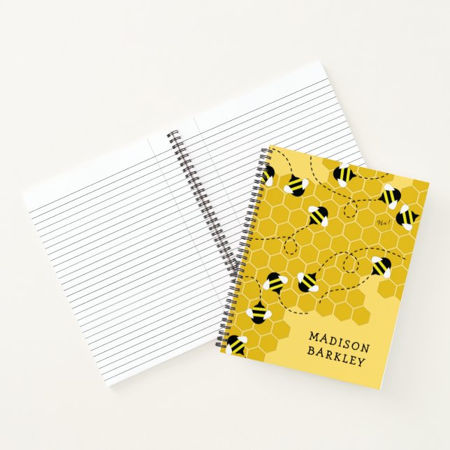 Carnet Ruche d'abeille mignonne pour enfant (Intérieur)