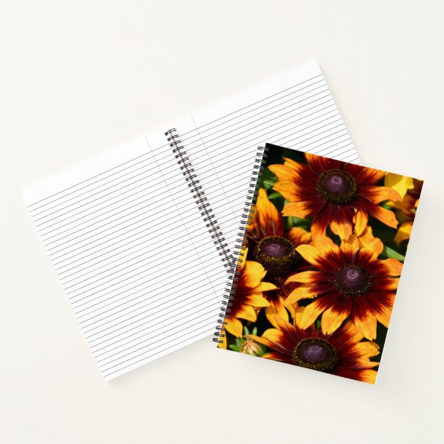 Carnet Rudbeckias Fleuris Jaune et Bronze (Intérieur)