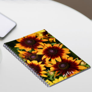 Carnet Rudbeckias jaune et bronze Floral