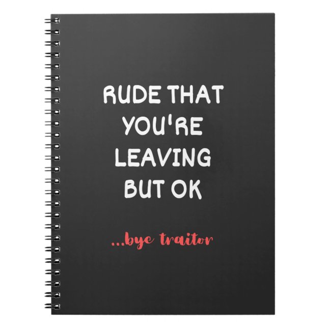 Carnet Rude Que tu pars, mais d'accord (Devant)