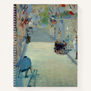 Carnet Rue Mosnier avec drapeaux Manet France Art Not