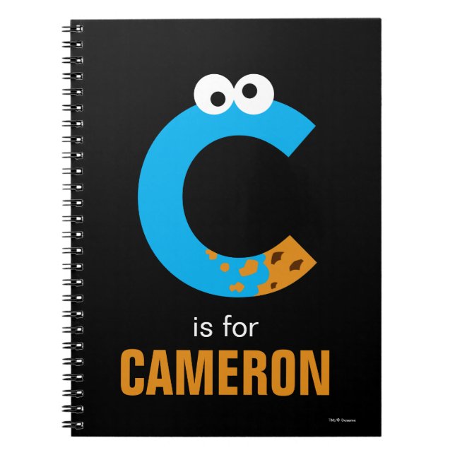 Carnet Rue Sésame | C est pour Cookie Monster (Devant)