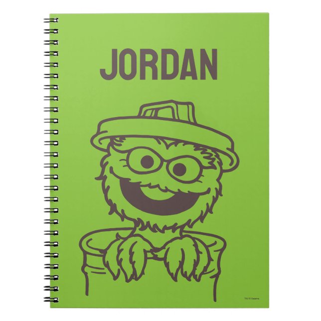 Carnet Rue Sesame | Oscar le Grouch Vert brillant (Devant)
