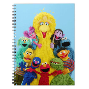 Carnet Rue Sesame Portrait de copains colorés amusants