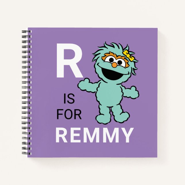 Carnet Rue Sésame | R est pour Rosita | Ajouter Votre Nom (Devant)