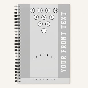 Carnet Ruelles de bowling avec gouttes Texte personnalisé