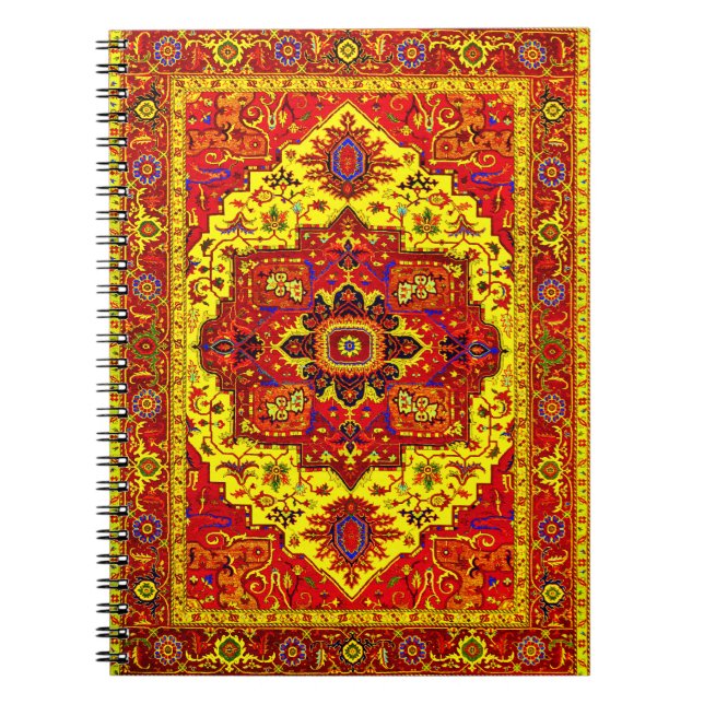 Carnet RUG PERSIEN - Rouge et Jaune (Devant)