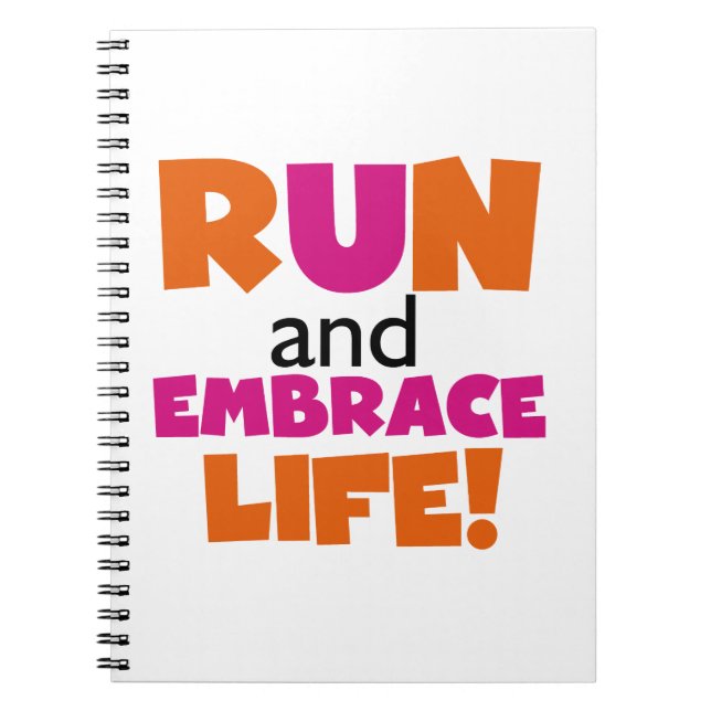 Carnet Run and Embrassez Life Orange Pink (Devant)