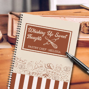 Carnet Russe moderne Boulangerie Brown Beige Chef pâtisse