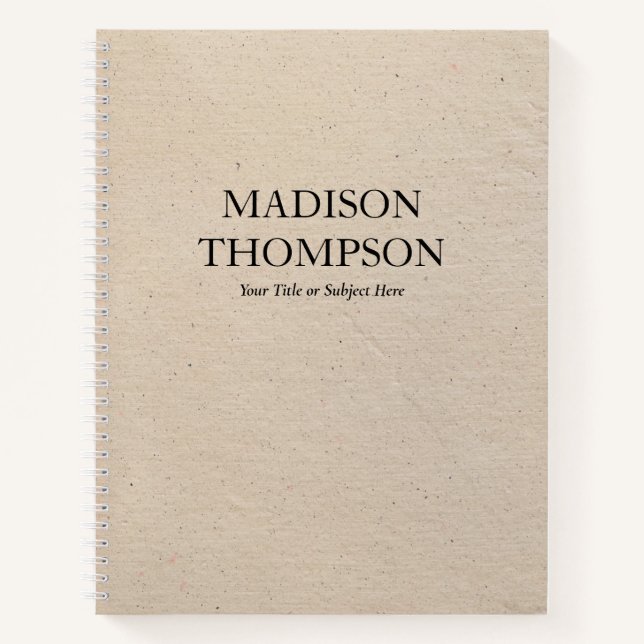 Carnet Russe Vintage Papier Beige Simple Professional (Devant)