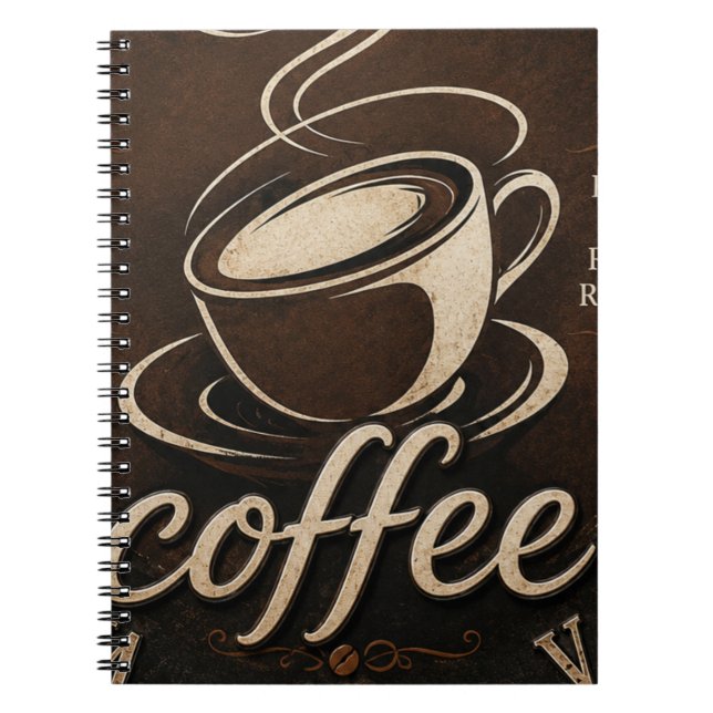 Carnet Rustic Coffee Bar Decor Gift (Devant)