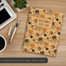 Carnet Rustic Coffee Love - Mug and Heart Motif