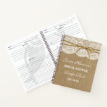 Carnet Rustic Kraft Lace Twine Bow Fête des mariées Recet<br><div class="desc">Ce carnet de recettes est parfait pour les futurs mariés. Demandez aux invités de la douche nuptiale d'écrire leurs recettes préférées dans le carnet de la recette et la future mariée aura un bon souvenir qu'elle pourra utiliser à maintes reprises. Grand comme un cadeau pour que quelqu'un spécial ou tout...</div>